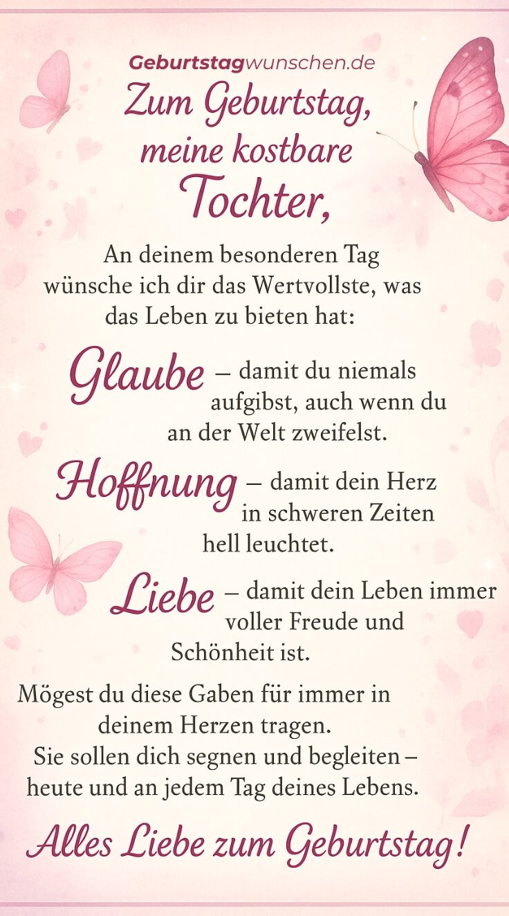 Sprche Zum Geburtstag Fr Tochter